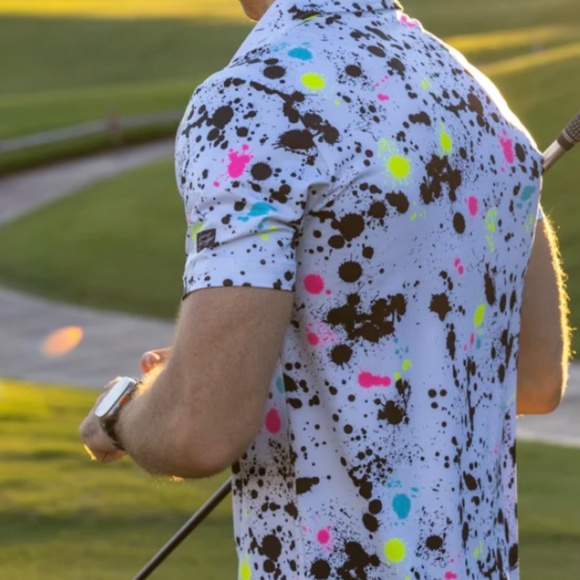 Swagger Sunday Other - Men's Swagger Sunday Splatter Golf Polo Shirt